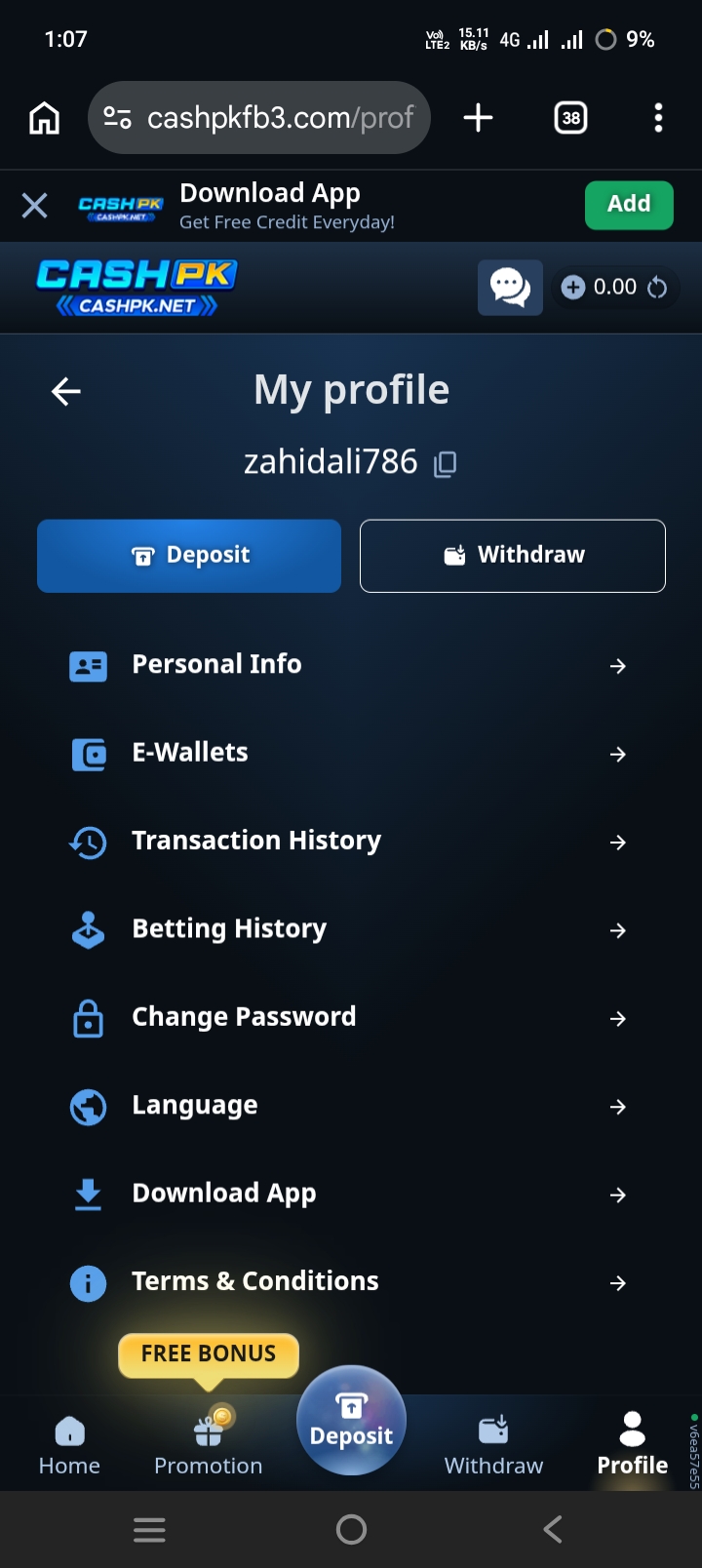 Cash PK App
